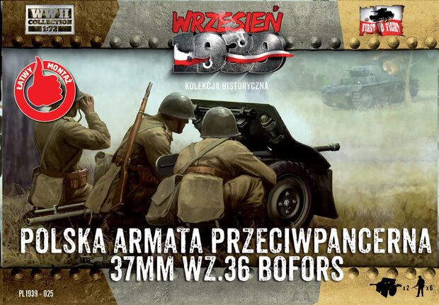 FTF PL1939-025 - WZ.36 Bofors Polish anti-Tank Gun 37mm  - 1:72
