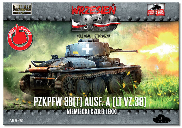 FTF PL1939-081 - Pz.Kpfw 38[T] Ausf.A [LT VZ.38] - German Light Tank - 1:72