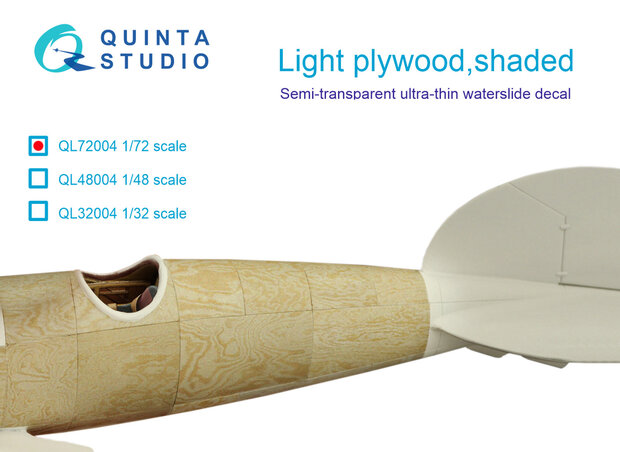 Quinta Studio QL72004 - Light plywood, shaded - 1:72