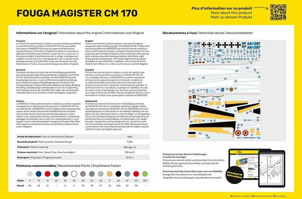 Heller 30510 - Fouga Magister CM 170 - 1:48