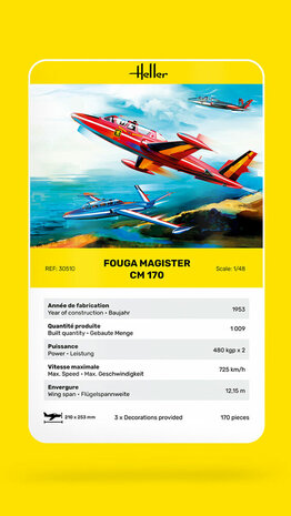 Heller 30510 - Fouga Magister CM 170 - 1:48