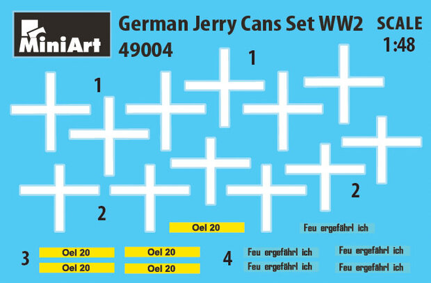 MiniArt 49004 - German Jerry Cans Set WWII  - 1:48