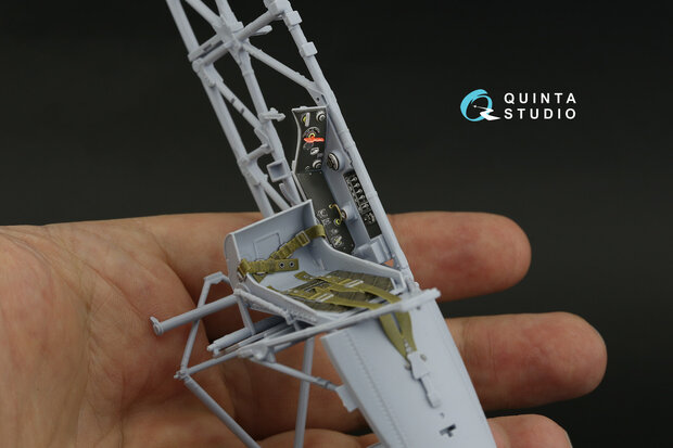 Quinta Studio QD24002 - Hawker Typhoon (Car Door) 3D-Printed & coloured Interior on decal paper (for Airfix kit)  - 1:24