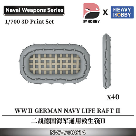 Heavy Hobby NW-700014 - WWII German Navy Life Raft II - 1:700