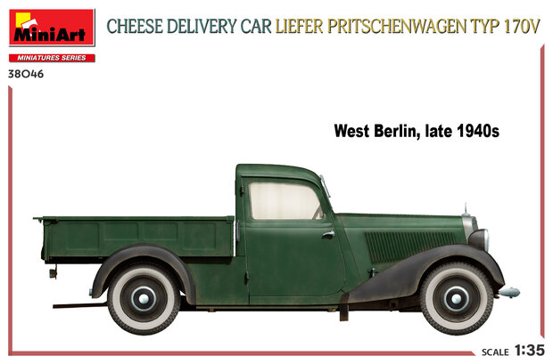 MiniArt 38046 - Cheese Delivery Car Liefer Pritschenwagen Typ 170V - 1:35