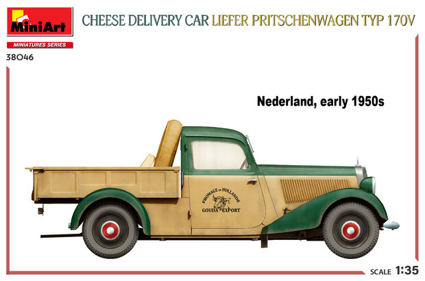 MiniArt 38046 - Cheese Delivery Car Liefer Pritschenwagen Typ 170V - 1:35