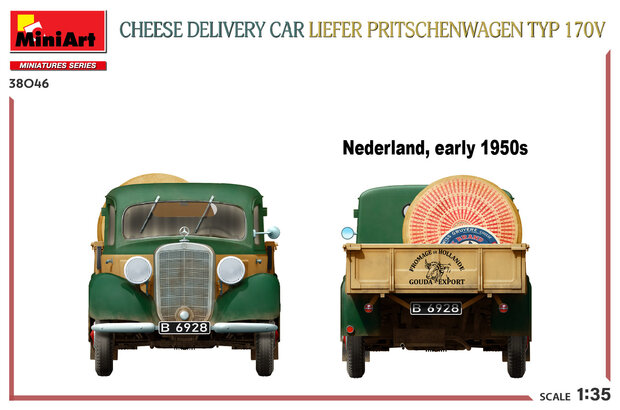 MiniArt 38046 - Cheese Delivery Car Liefer Pritschenwagen Typ 170V - 1:35