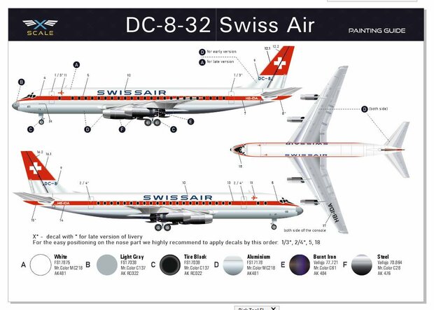 X-Scale X144002 - DC-8-32 Swissair - 1:144