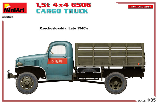 MiniArt 38064 - 1,5t 4×4 G506 Cargo Truck - 1:35