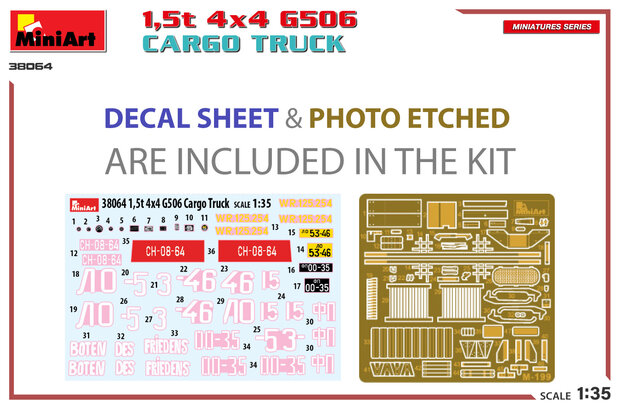 MiniArt 38064 - 1,5t 4×4 G506 Cargo Truck - 1:35