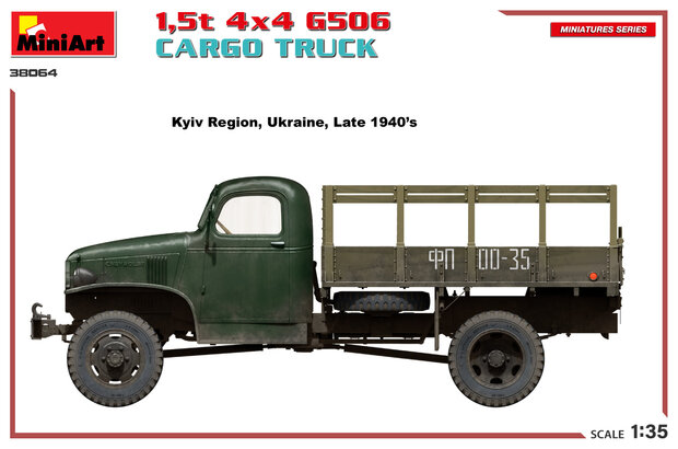 MiniArt 38064 - 1,5t 4×4 G506 Cargo Truck - 1:35