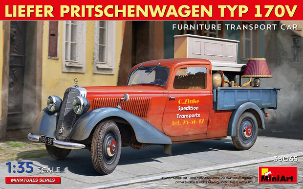 MiniArt 38065 - Liefer Pritschenwagen TYP 170V. Furniture Transport Car - 1:35