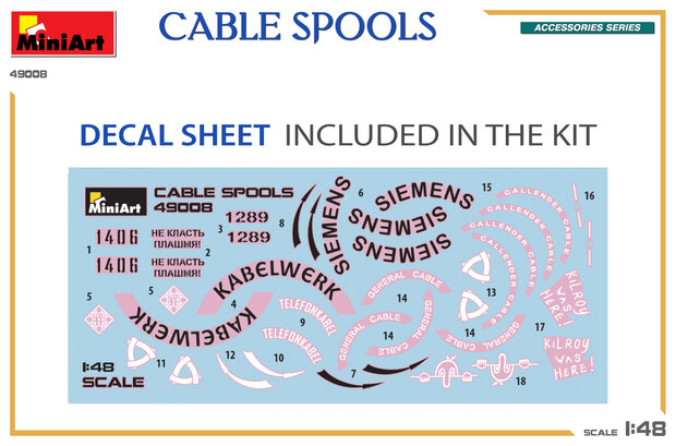 MiniArt 49008 - Cable Spools - 1:48