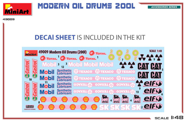 MiniArt 49009 - Modern Oil Drums 200L - 1:48