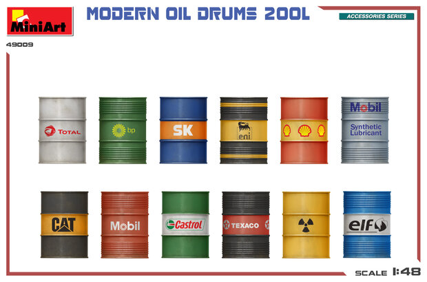 MiniArt 49009 - Modern Oil Drums 200L - 1:48