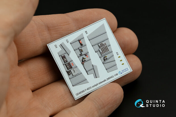 Quinta Studio QD+48342 - F-4G late 3D-Printed & coloured Interior on decal paper  (for Meng kit)(With 3D-printed resin parts) - 1:48