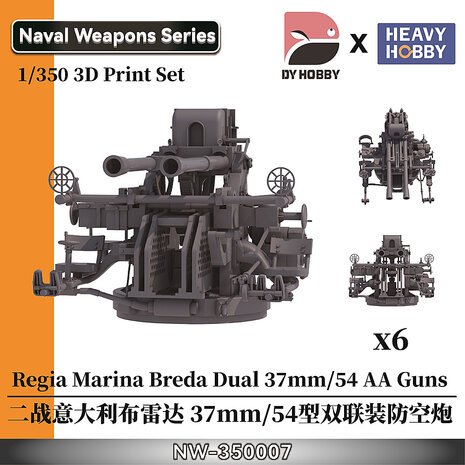 Heavy Hobby NW-350007 - Regia Marina Breda Dual 37mm/54 AA Guns - 1:350