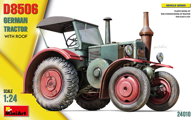 MiniArt 24010 - German Tractor D8506 With Roof - 1:24