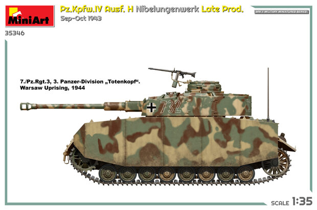 MiniArt 35346 - Pz.Kpfw.IV Ausf. H Nibelungenwerk Late Prod. Sep-Oct 1943 - 1:35