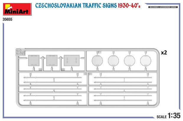 MiniArt 35655 - Czechoslovakian Traffic Signs 1930-40’s - 1:35