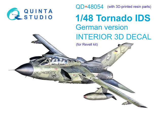 Quinta Studio QD+48054 - Tornado IDS German 3D-Printed & coloured Interior on decal paper (for Revell) (with 3D-printed resin parts) - 1:48