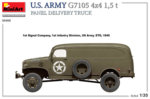 MiniArt 35405 - U.S. Army G7105 4x4 1,5 t Panel Delivery Truck - 1:35