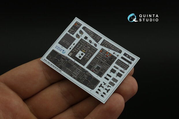 Quinta Studio QD+35108 - MH-60L 3D-Printed & coloured Interior on decal paper (for KittyHawk kit) (with 3D-printed resin parts) - 1:35