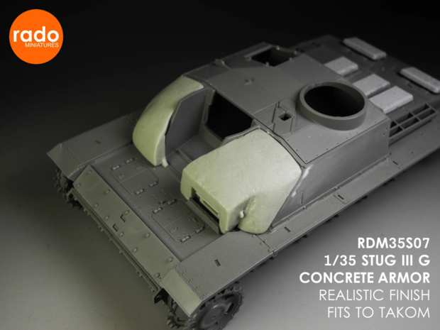 RDM35S07 - StuG III G Concrete Armor for Takom - 1:35 - [RADO Miniatures]