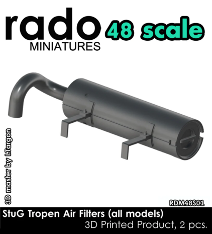 RDM48S01 - StuG III Tropen Air Filters (all models) - 1:48 - [RADO Miniatures]