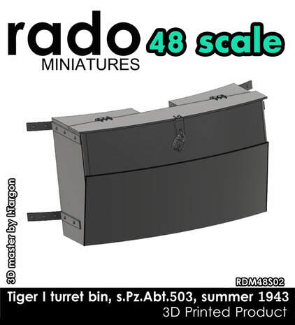 RDM48S02 - Tiger I turret bin, s.Pz.Abt. 503, summer 1943 - 1:48 - [RADO Miniatures]