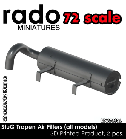 RDM72S01 - StuG III Tropen Air Filters (all models) - 1:72 - [RADO Miniatures]