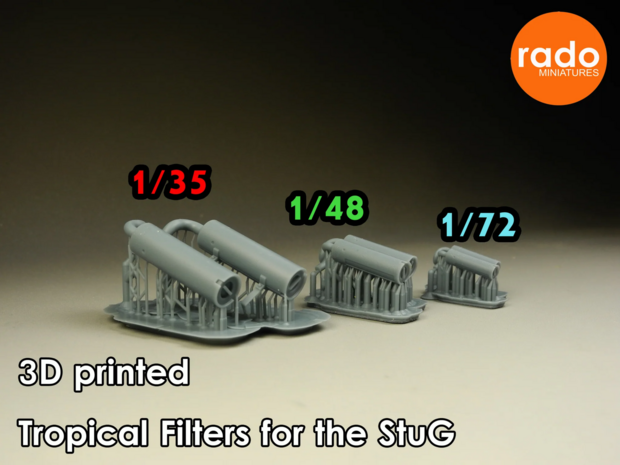 RDM72S01 - StuG III Tropen Air Filters (all models) - 1:72 - [RADO Miniatures]
