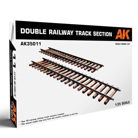AK35011 - Double Railway Track Section - 1:35 - [AK Interactive] 
