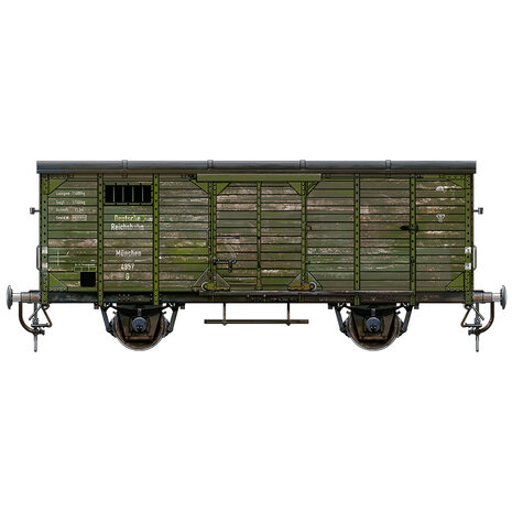 AK35502 - German Railway Covered G10 Wagon - 1:35 - [AK Interactive]