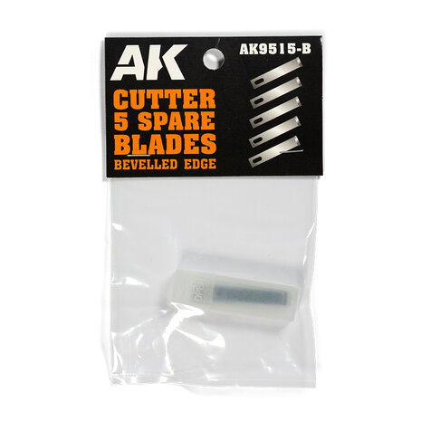 AK9515-B - Bevelled Edge (5 spare blades) for AK Hobby Knife - [AK Interactive]