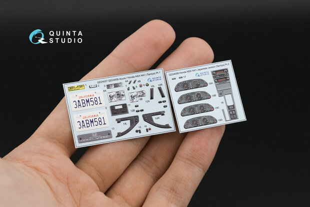 Quinta Studio QD24008 - Honda NSX NA1 Japanese version 3D-Printed & coloured Interior on decal paper (for Tamiya kit) - 1:24