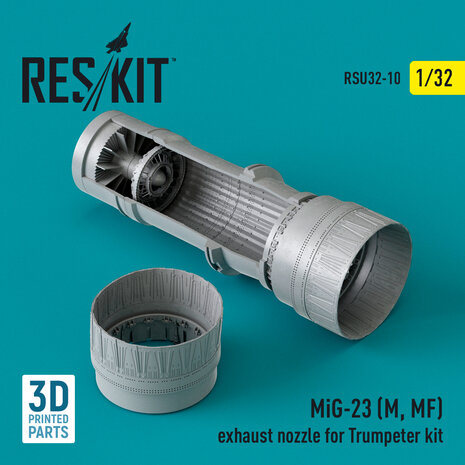 RSU32-0010 - MiG-23 (M, MF) exhaust nozzle for Trumpeter kit - 1:32 - [RES/KIT]