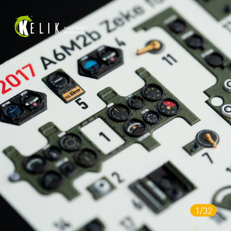 K32017 - A6M2B Zeke  - Interior 3D Decal for Tamiya kit - 1:32 - [RES/KIT] / [KELIK]