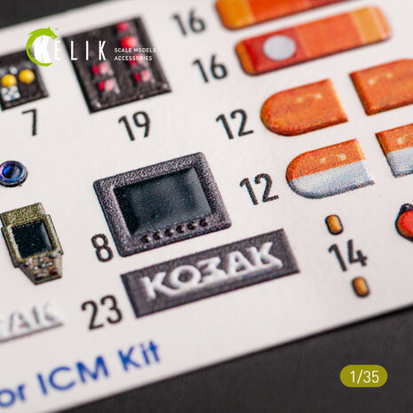 K35020 - Kozak-2 Ukrainian MRAP 3D decals for  ICM  kit - 1:35 - [RES/KIT] / [KELIK]