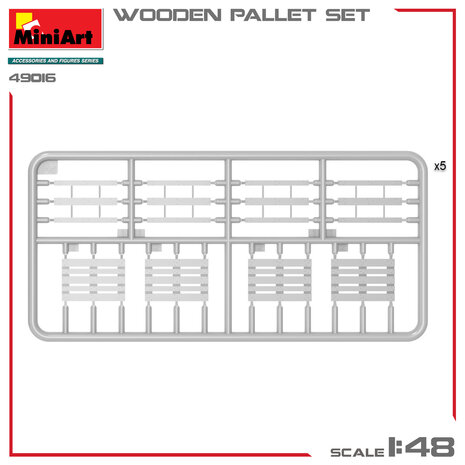 MiniArt 49016 - Wooden Pallet Set - 1:48
