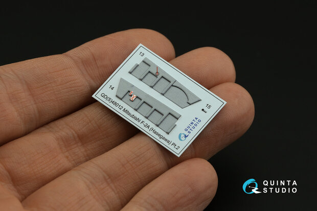 Quinta Studio QDS-48012 - Mitsubishi F-2A 3D-Printed & coloured Interior on decal paper (for Hasegawa kit) - Small Version - 1:48
