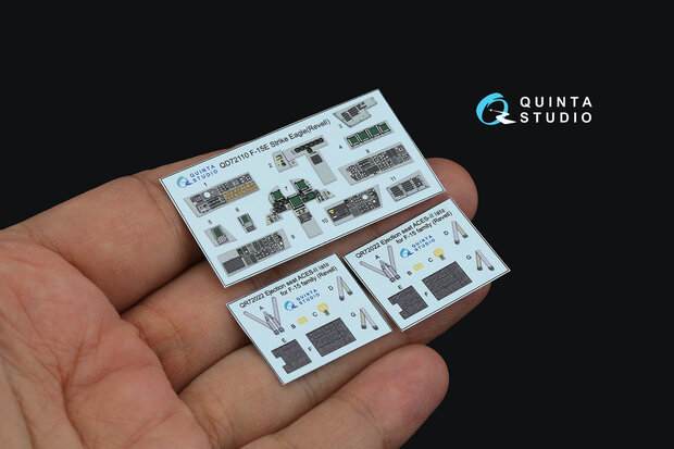 Quinta Studio QD72110 - F-15E 3D-Printed & coloured Interior on decal paper (for Revell kit) - 1:72