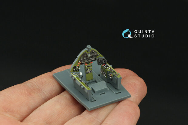 Quinta Studio QD48413 - F6F-3E/N Hellcat 3D-Printed & coloured Interior on decal paper (for Eduard kit) - 1:48