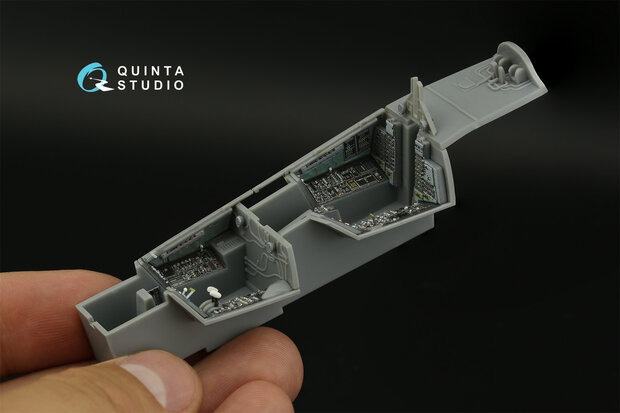 Quinta Studio QD48405 - F-14D 3D-Printed & coloured Interior on decal paper (for Hobby Boss kit) - 1:48