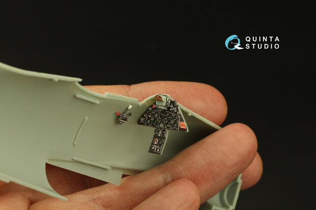 Quinta Studio QD48399 - F8F-2 Bearcat 3D-Printed & coloured Interior on decal paper (for Academy kit) - 1:48