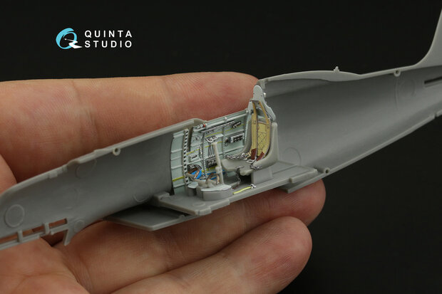 Quinta Studio QD48391 - Macchi C.205 Veltro 3D-Printed & coloured Interior on decal paper (for Hasegawa/Italeri kit) - 1:48
