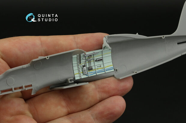 Quinta Studio QD48389 - Macchi C.202 Folgore Early 3D-Printed & coloured Interior on decal paper (for Hasegawa/Eduard kit) - 1:48