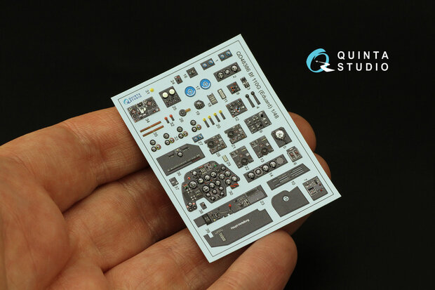 Quinta Studio QD48386 - BF 110G 3D-Printed & coloured Interior on decal paper (for Eduard kit) - 1:48