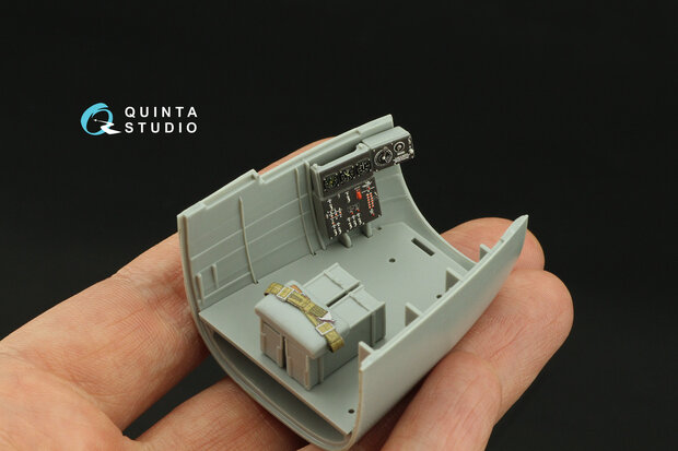Quinta Studio QD32203 - B-25J Mitchell Glass nose 3D-Printed & coloured Interior on decal paper (for HK models kit) - 1:32