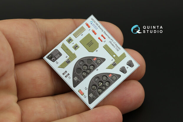 Quinta Studio QD32168 - Pt-17 Kaydet 3D-Printed & coloured Interior on decal paper (for Roden kit) - 1:32